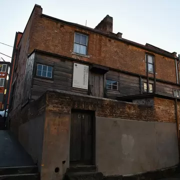 External view of the small Susannah Place museum in Sydney, Australia.