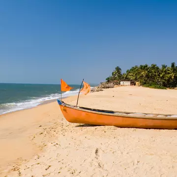 Boats at the beach of Ullal village
