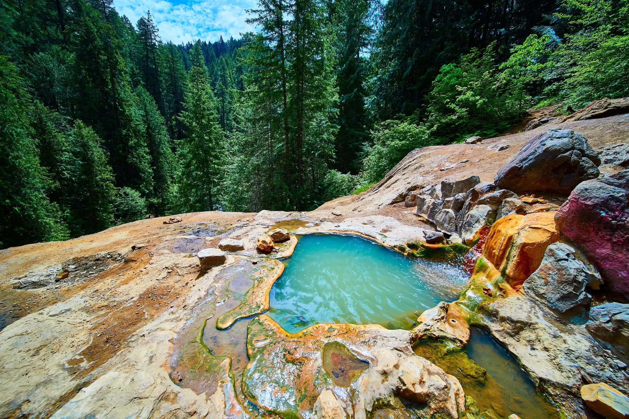 Umpqua Hot Springs in Forested Mountain Retreat