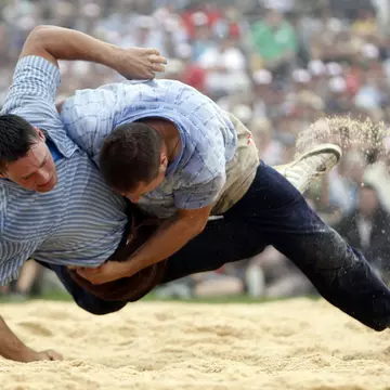 Strict etiquette rules govern a Schwingen competition, read on to learn more © Urs Flueeler / EPA / Shutterstock