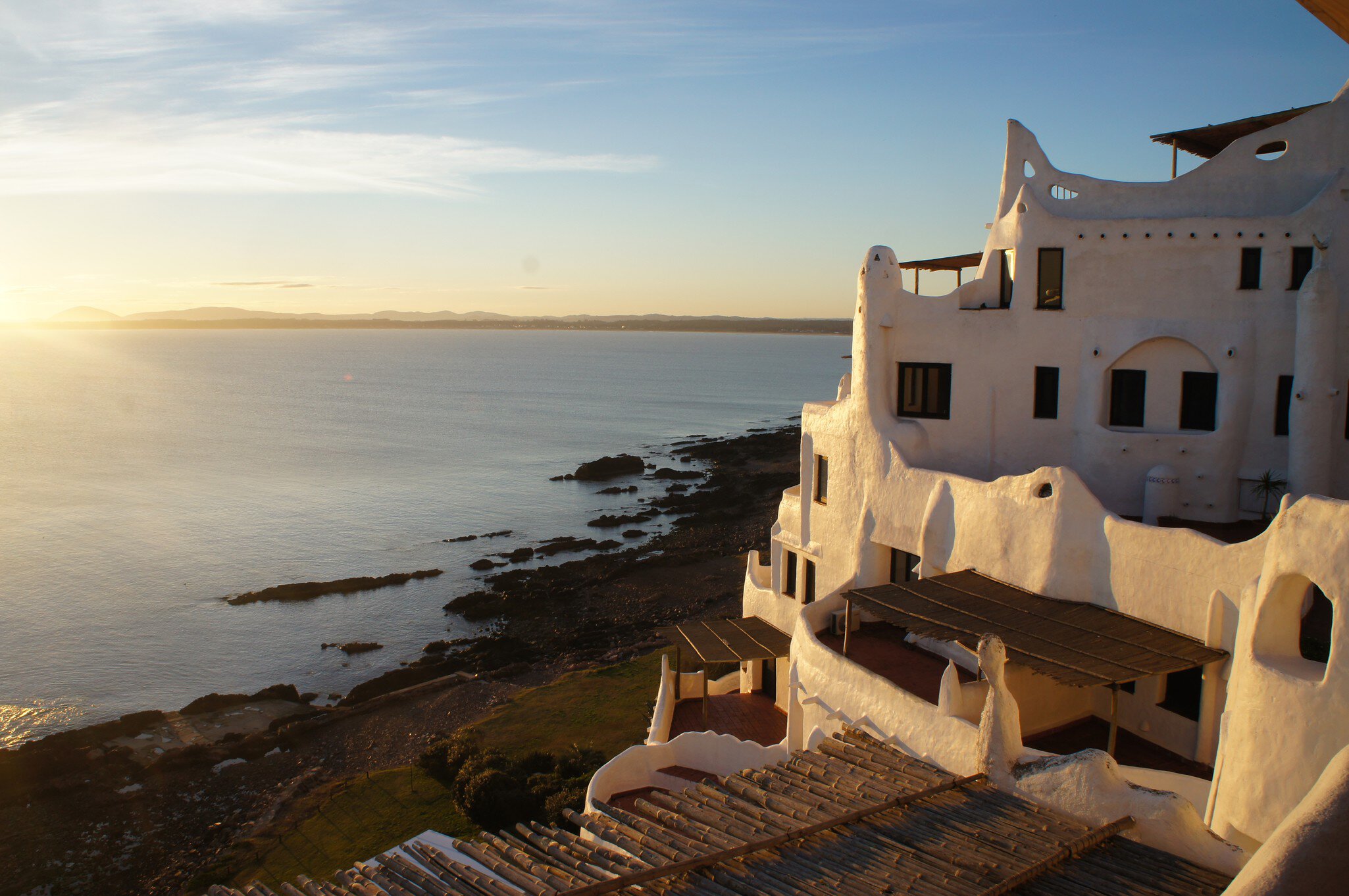 Punta Ballena, Punta del Este, Uruguay. Casapueblo: Architecture by artist Carlos Paez Vilaro. Sunset in August,2018 in South America., License Type: media, Download Time: 2026-02-13T14:41:14.000Z, User: sevelynd12, Editorial: true, purchase_order: 56500 - T&R or Kids, job: Global Publishing WIP, client: 365 Days of Travel 1, other: Sharon Dortenzio