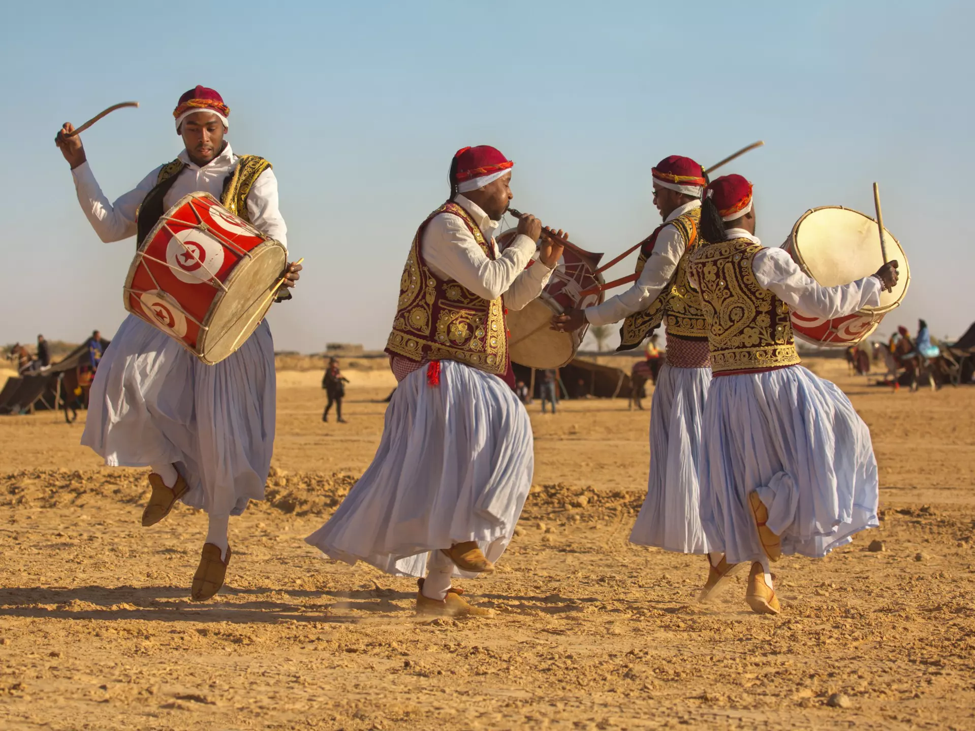 Musicians perform at the Festival of the Sahara in Douz, Tunisia. Podolnaya Elena/Shutterstock