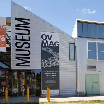 Building view of Queen Victoria Museum Inveresk and Art Gallery (QVMAG). It is home to Launceston's natural science and history collections. Tasmania, Australia.