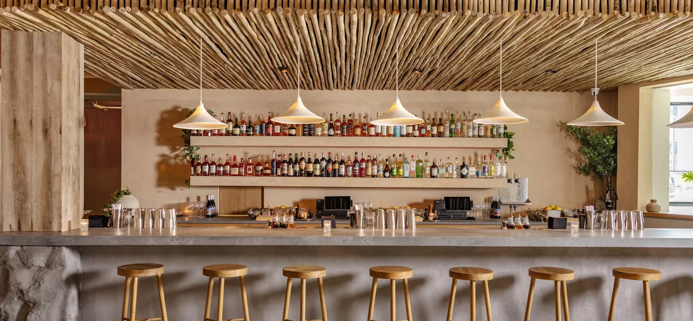 The bar at the Coral Club