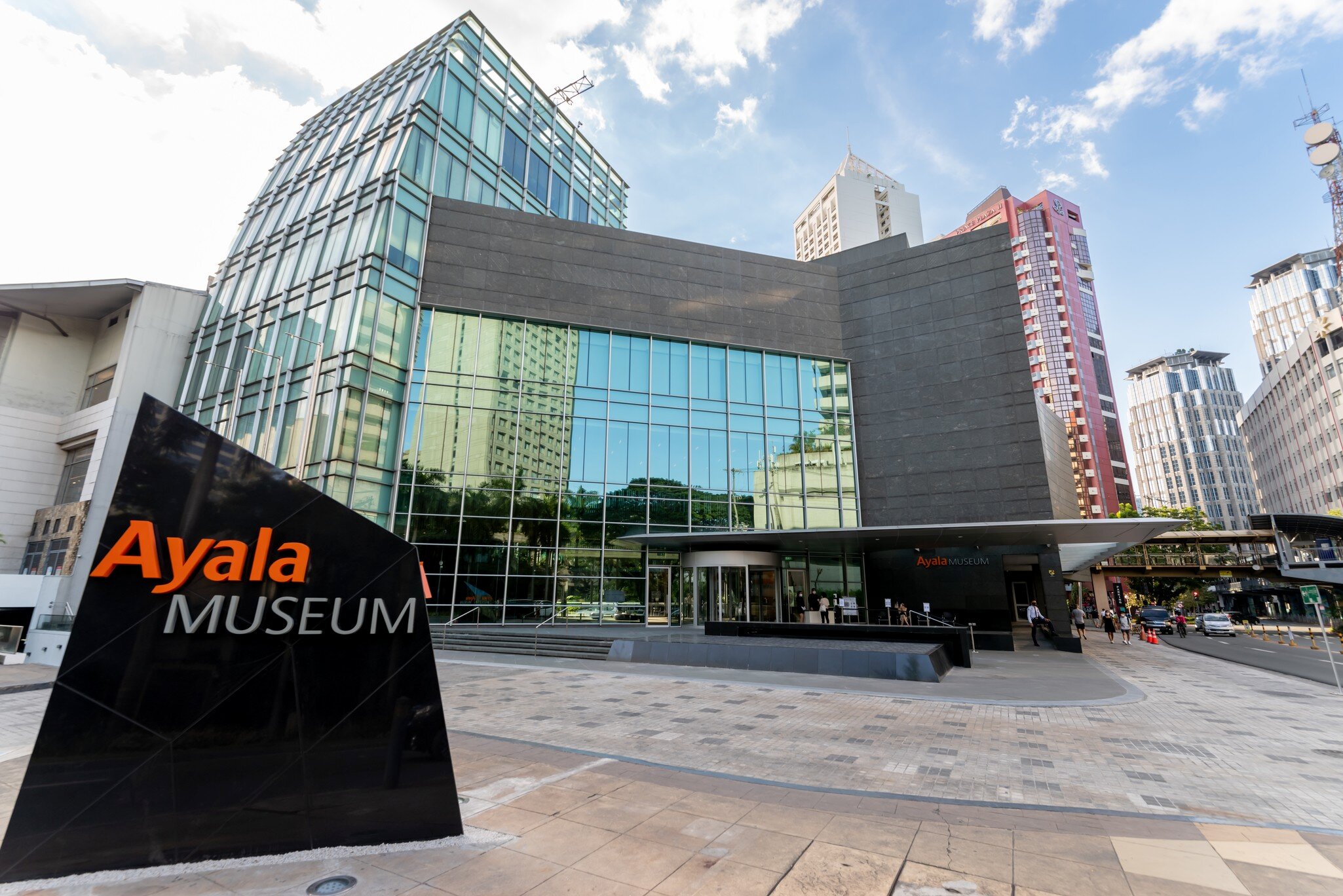 Dec 8, 2021 exterior view of the Ayala museum at Makati city, Metro Manila, Philippines