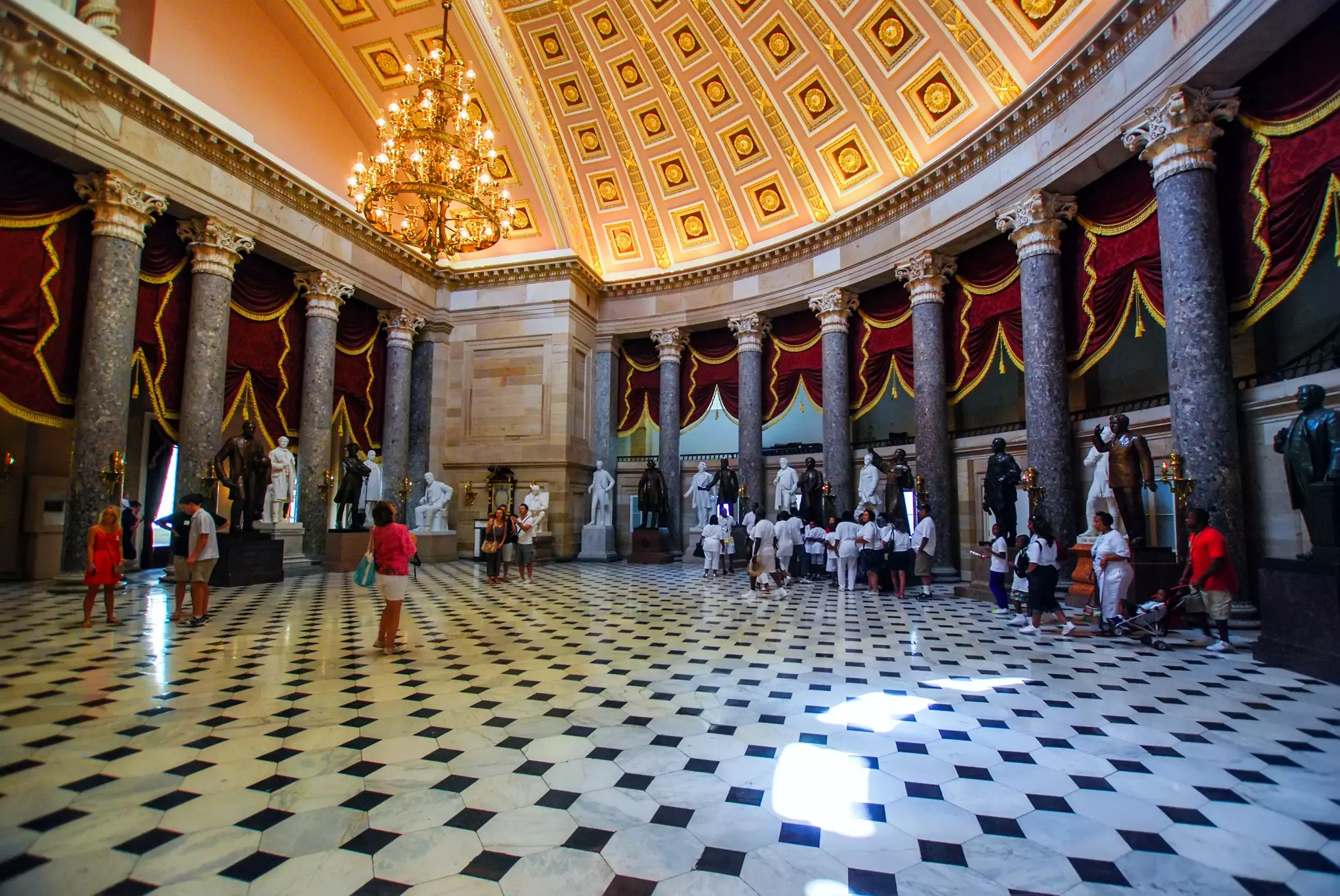 Interior of Statuary Hall in the US Capitol building