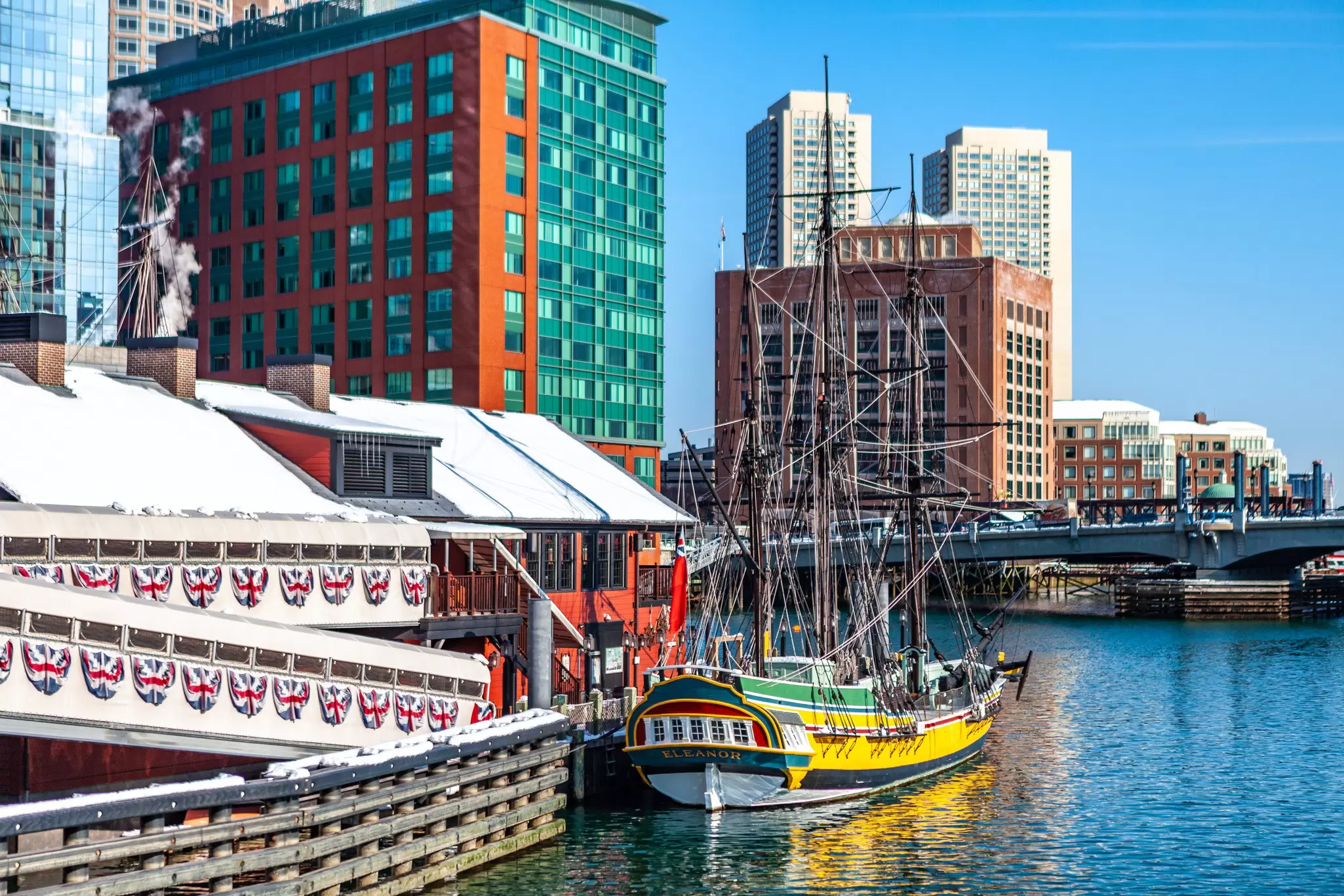 The replica ship at the Boston Tea Party Ships and Museum in Boston, Massachusetts.