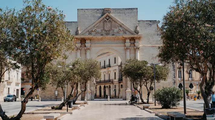 Posta Napoli is one of the different gates of the historic centre of Lecce
August 2024: Lecce, Puglia, Italy