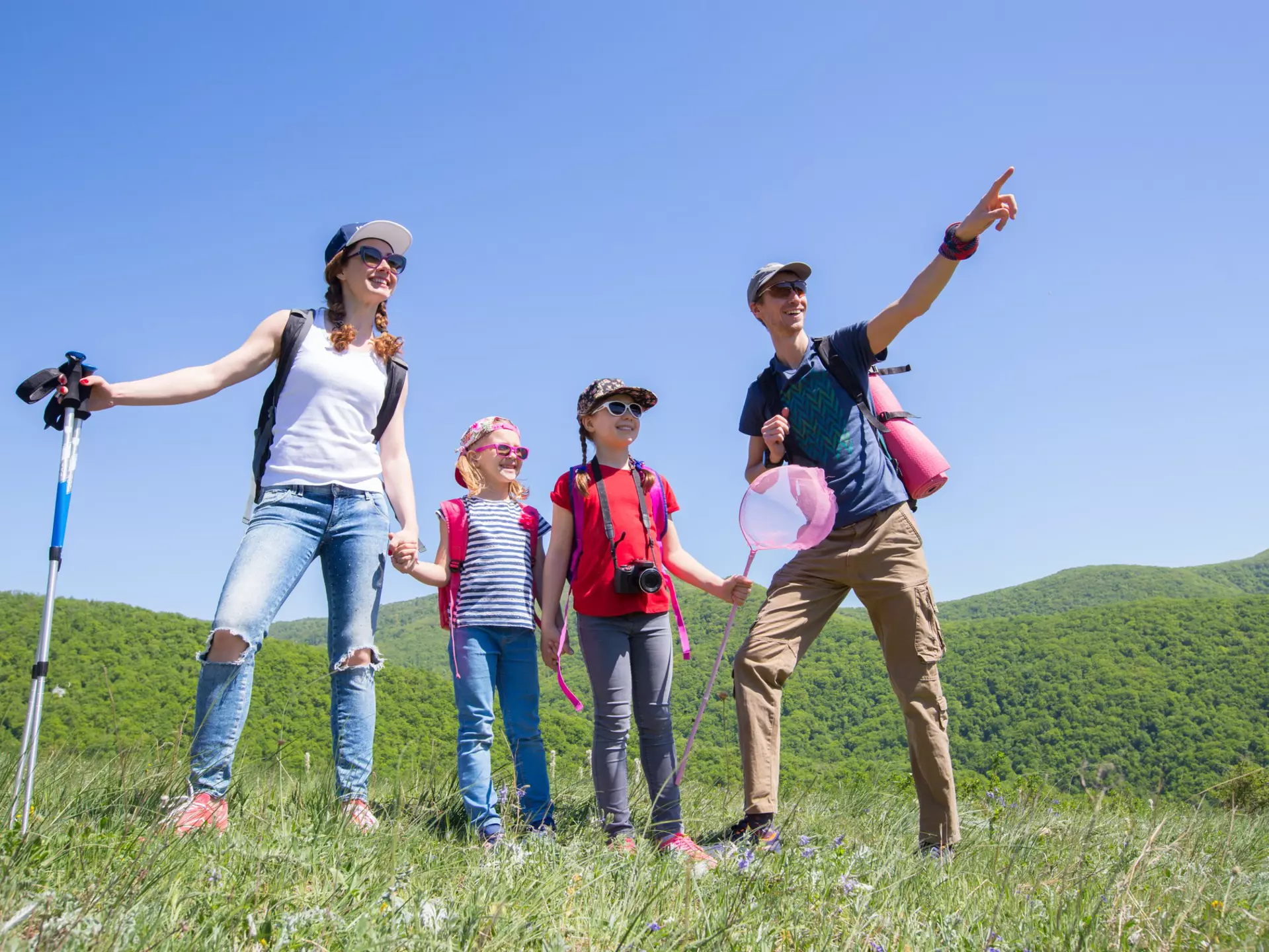 family with two kids have hiking  through the mountains; Shutterstock ID 1981510112; GL: 65050; netsuite: Online Editorial; full: Croatia Hikes; name: Tasmin Waby
1981510112