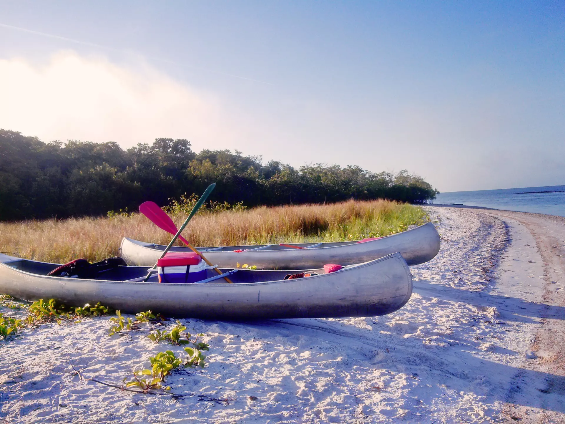 Beached canoes in the Ten Thousand Islands, the Everglades. Boogich/Getty Images