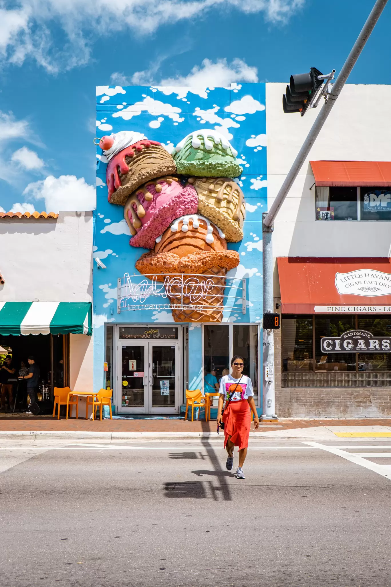 Azucar Ice Cream 
Little Havana Miami Florida April 2019, colorful Streets of little Havana in Miami with art on the walls , License Type: media, Download Time: 2025-01-24T19:39:04.000Z, User: Ppeterson948, Editorial: true, purchase_order: 56530 - Guidebooks, job: Global Publishing WIP, client: Global Publishing WIP, other: Pia Peterson Haggarty