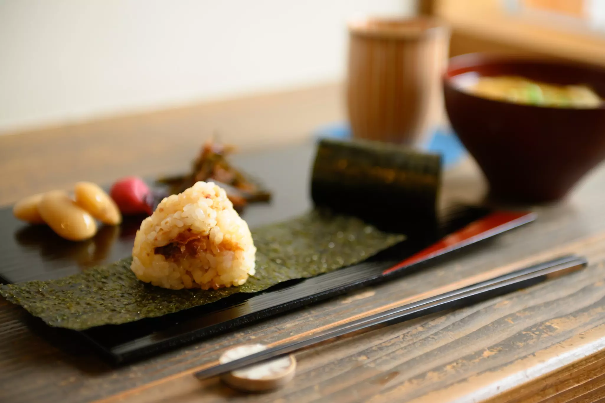 Traditional Japanese cuisine.