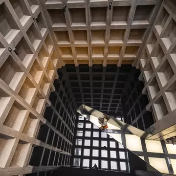 View of an art installation at the Mona Museum of Old and New Art in Hobart, Tasmania.