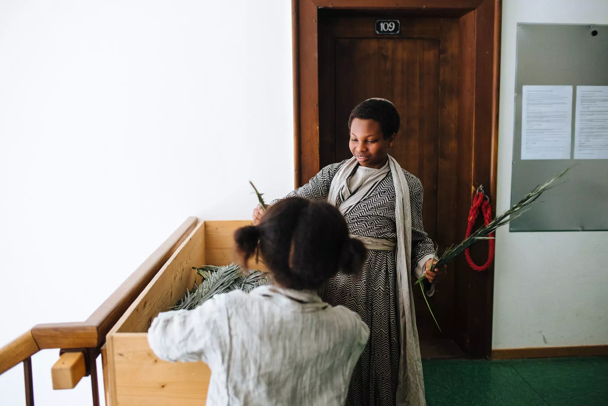 Cast members of Oberammergau's 2022 Passion Play prepare for a show