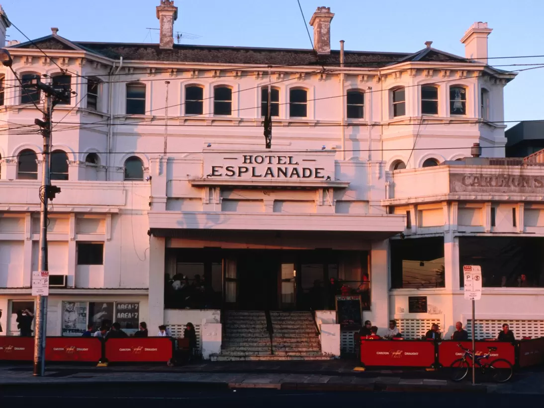 Facade of Esplanade Hotel, St Kilda. Melbourne, Australia.