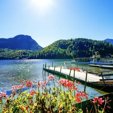 A swimming pier at the Altausseersee, near Salzburg, Austria. Elly Miller/Shutterstock