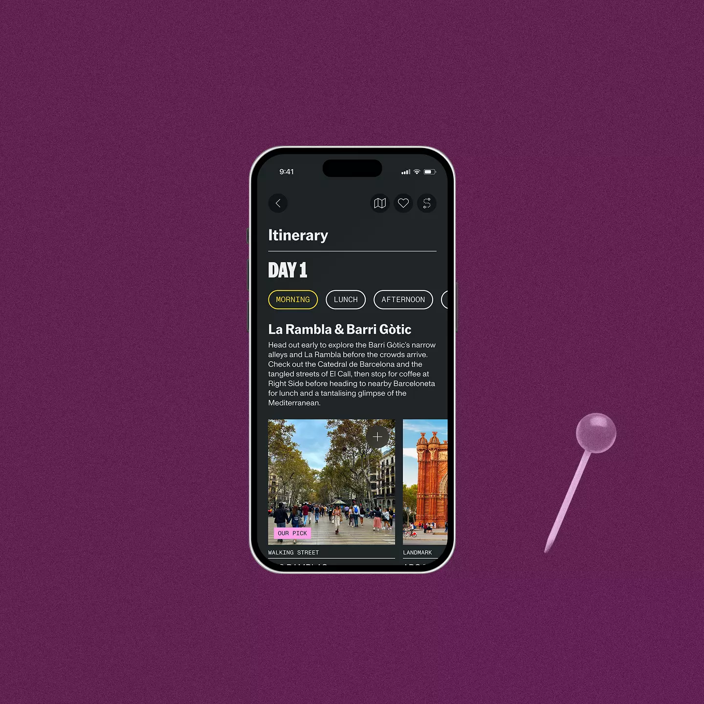Turn inspiration into a trip media