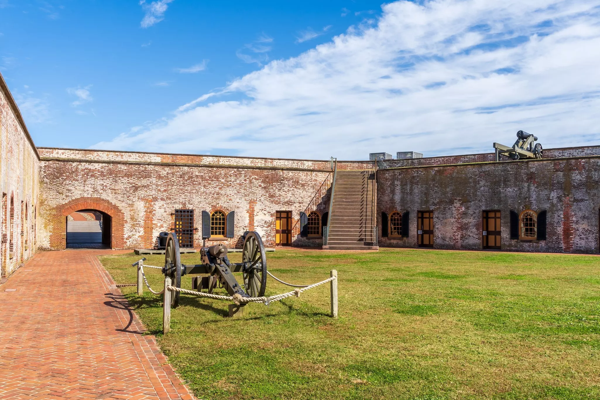 Sunny day at Fort Macon State Park.