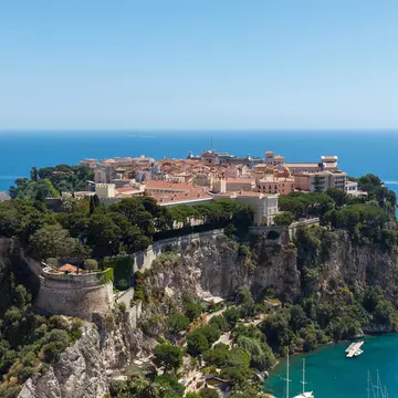 Monaco-Ville Le Rocher, Old Town. Rock of Monaco  is the old town of Monaco