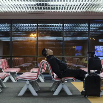Thai Airways chairs with dishes