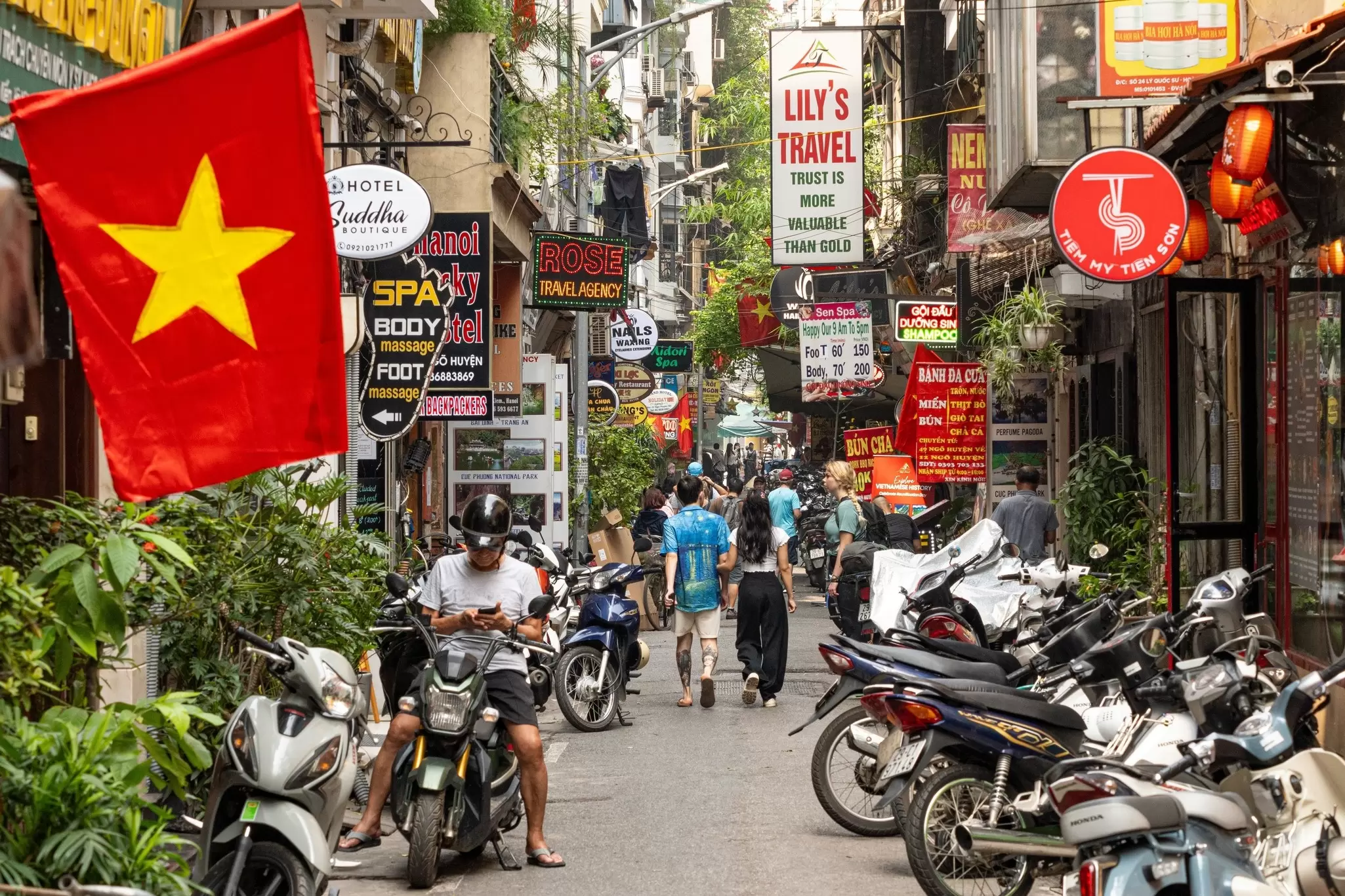 A busy street in Hanoi, Vietnam's capital city. Sanne Dost/Shutterstock