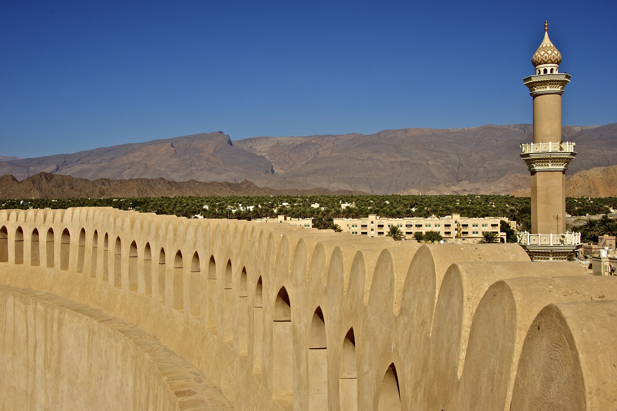 Landscape of Nizwa from fort