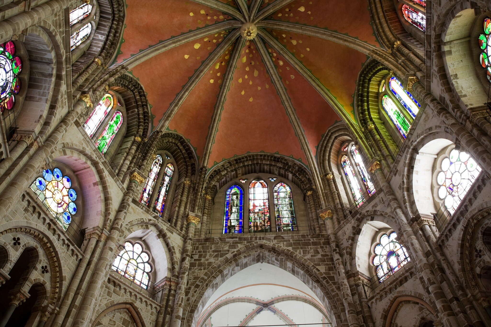 Nave with dome vault inside St. Gereon Church.