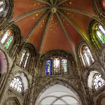 Nave with dome vault inside St. Gereon Church.