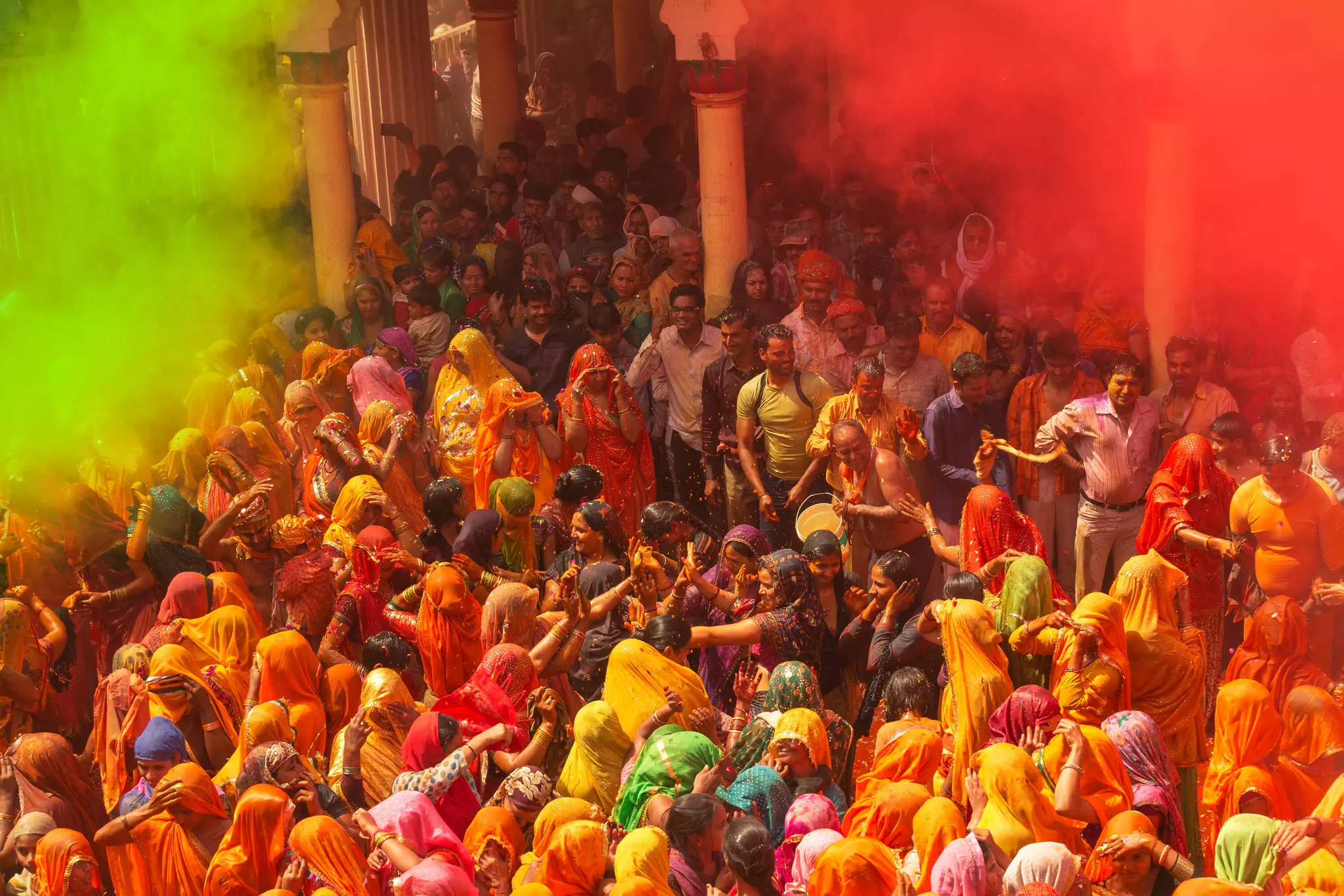 Traditional and religious Holi Festival in Dauji Temple near Mathura  ©Yavuz Sariyildiz/Shutters