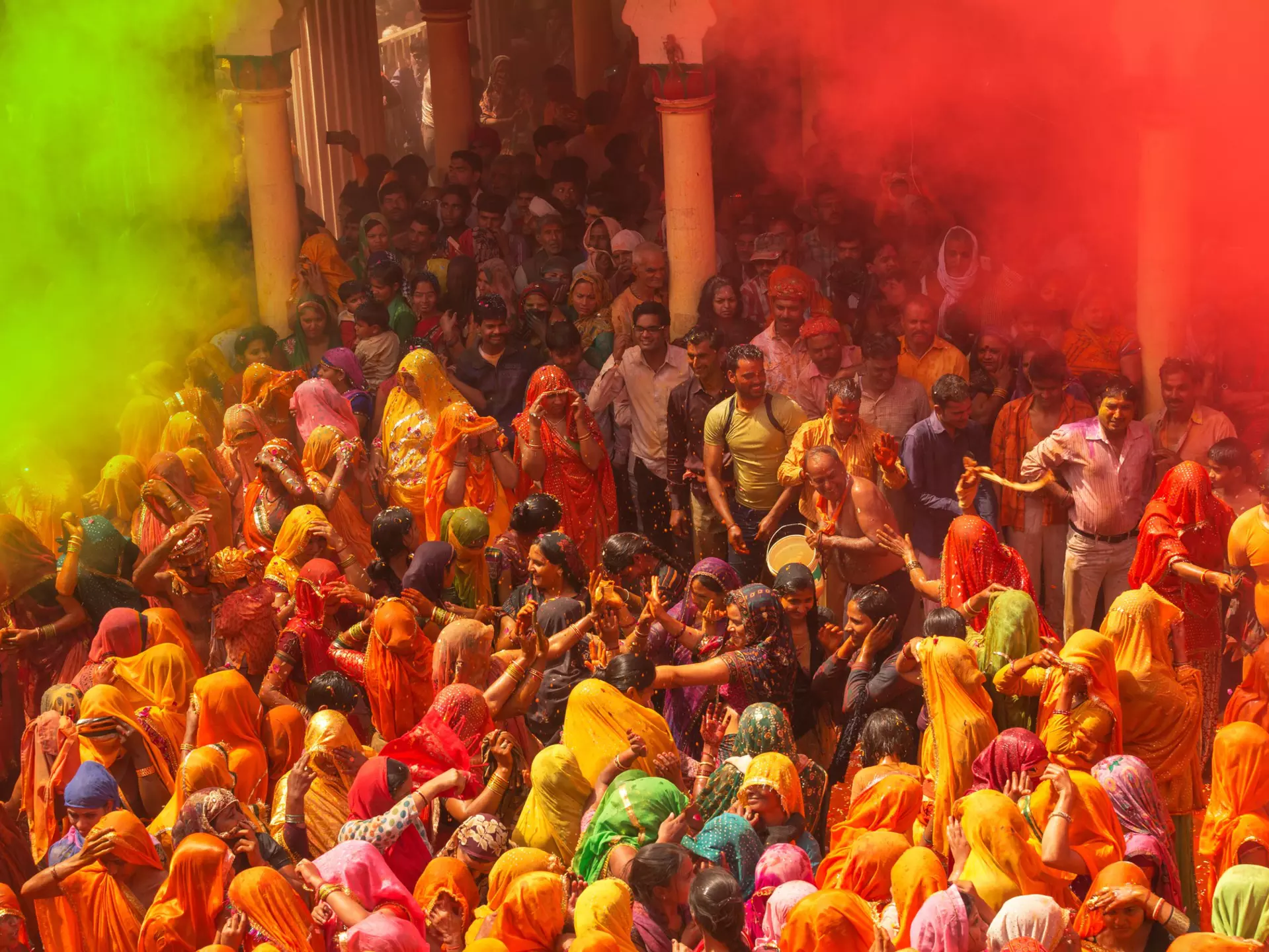 Traditional and religious Holi Festival in Dauji Temple near Mathura  ©Yavuz Sariyildiz/Shutters