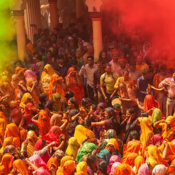 Traditional and religious Holi Festival in Dauji Temple near Mathura  ©Yavuz Sariyildiz/Shutters