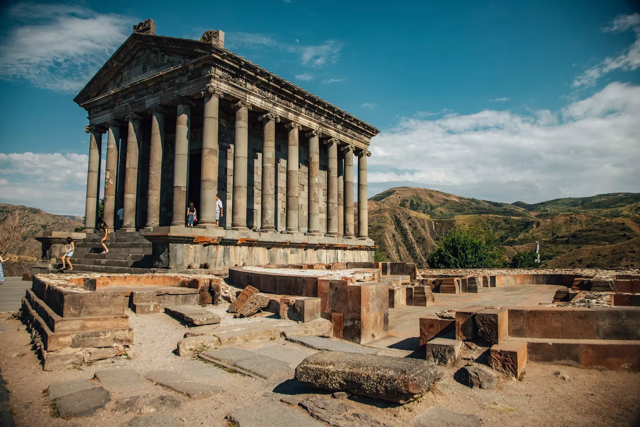 Temple of Garni in Armenia .