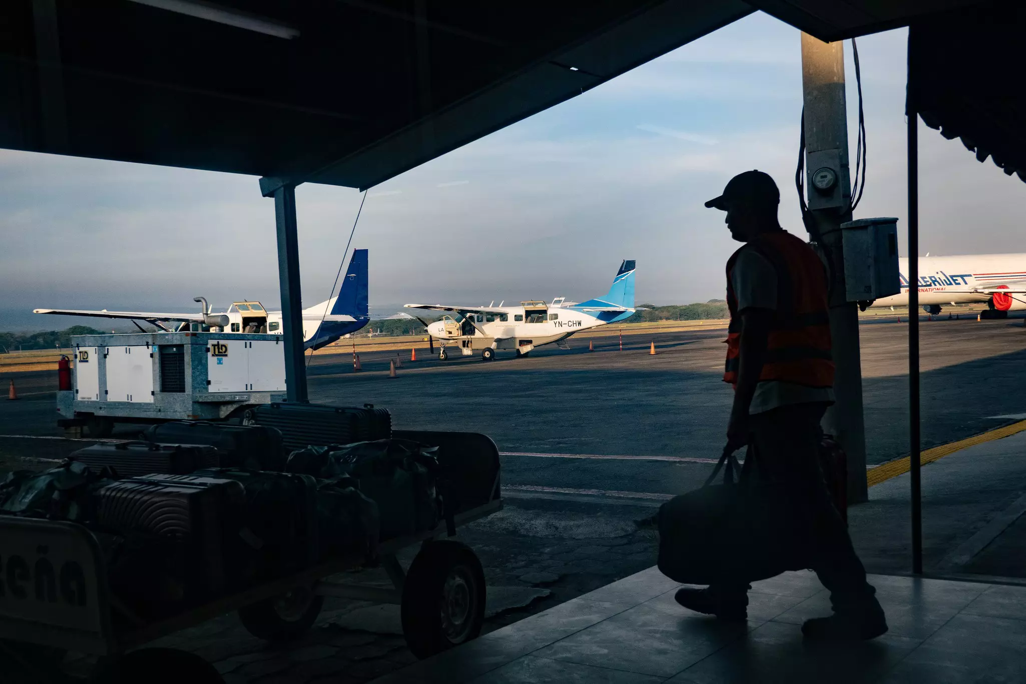 airport on Little Corn Island, Nicaragua. May 2025.