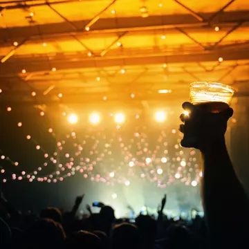 Group of friends having a break in the city