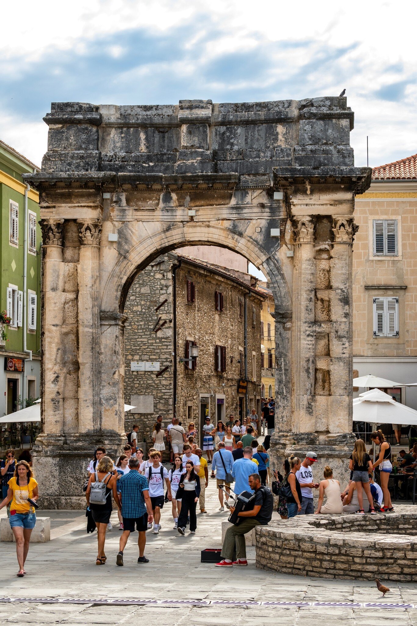 Pula, Croatia-June 29th, 2023: Arch of the Sergii is an Ancient Roman triumphal arch located in Pula, Croatia, License Type: media, Download Time: 2026-02-23T00:05:59.000Z, User: LP_YKhanna, Editorial: true, purchase_order: 65050 - Digital Destinations and Articles, job: LP, client: App Content, other: Yuvraj Khanna