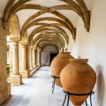 View of the patio of the Municipal Museum of Faro, Portugal.