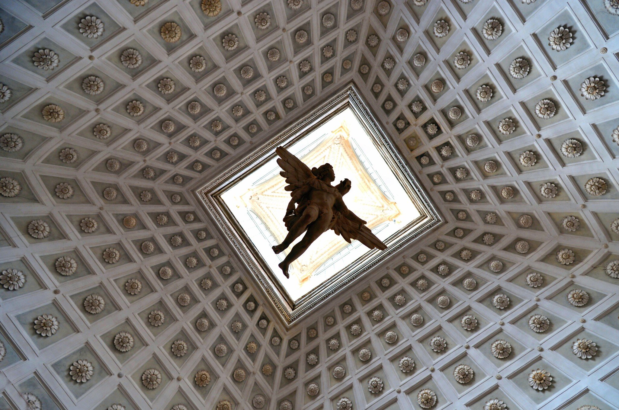 Venice, Italy 02.12.2018. detail of interior in historical Palazzo Grimani building with flying angel statue and wall decorations build in 1556; Shutterstock ID 1287835957; purchase_order: 65050; job: poi; client: ; other: