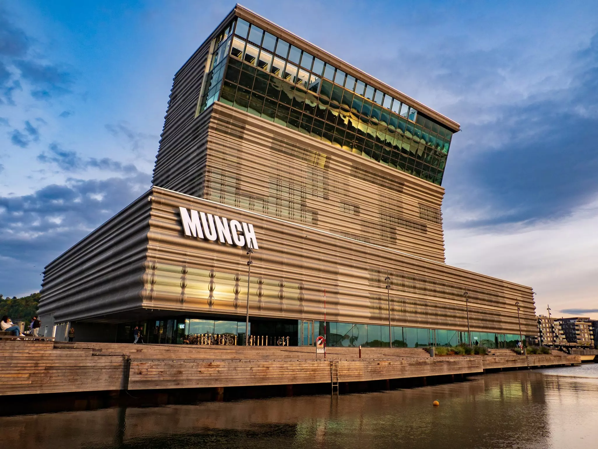 Exterior of the Munch Museum by the water
