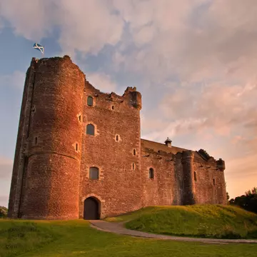 A medieval courtyard fortress built around 1400 by Robert Stewart, Duke of Albany, the Scottish Regent.