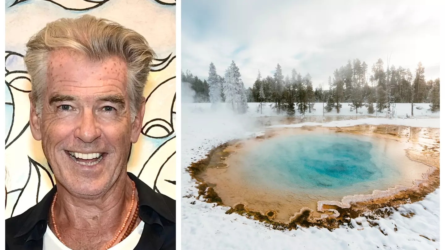 Actor Pierce Brosnan is in hot water over his recent dip in a Yellowstone hot spring © Getty