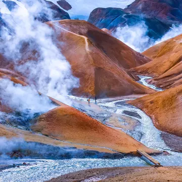 Landscape view of geothermal smoking field with people, Kerlingafjoll, Iceland.
amazing, beautiful, beauty, bright, color, colorful, cute, desert, europe, geology, geothermal, grass, green, hiking, hill, iceland, icelandic, kerlingafjoll, land, landmannalaugar, landscape, lava, mountain, natural, nature, north, northern, orange, outdoor, polar, red, rhyolite, river, rock, scenic, sightseeing, stone, summer, tourism, travel, trekking, vibrant, vivid, volcanic, volcano, wild, wonderful, yellow