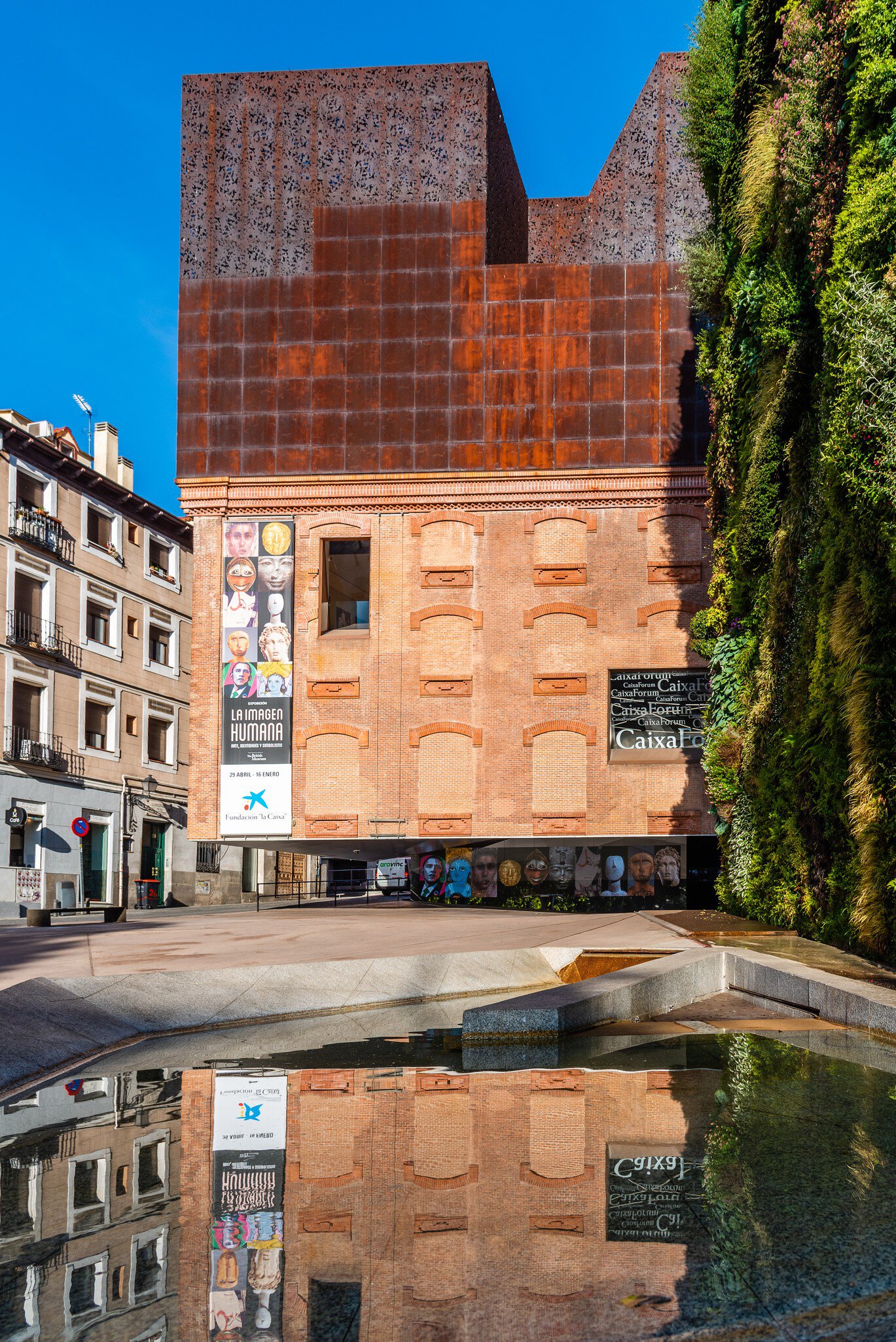 Exterior view of Caixa Forum in Madrid, Spain.