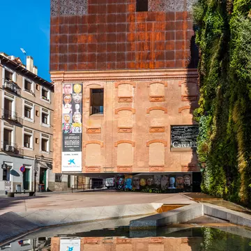 Exterior view of Caixa Forum in Madrid, Spain.