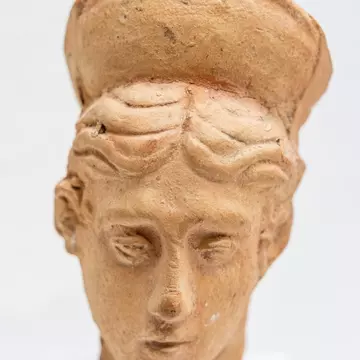Terracotta figure in Huelva Museum, Andalusia, Spain