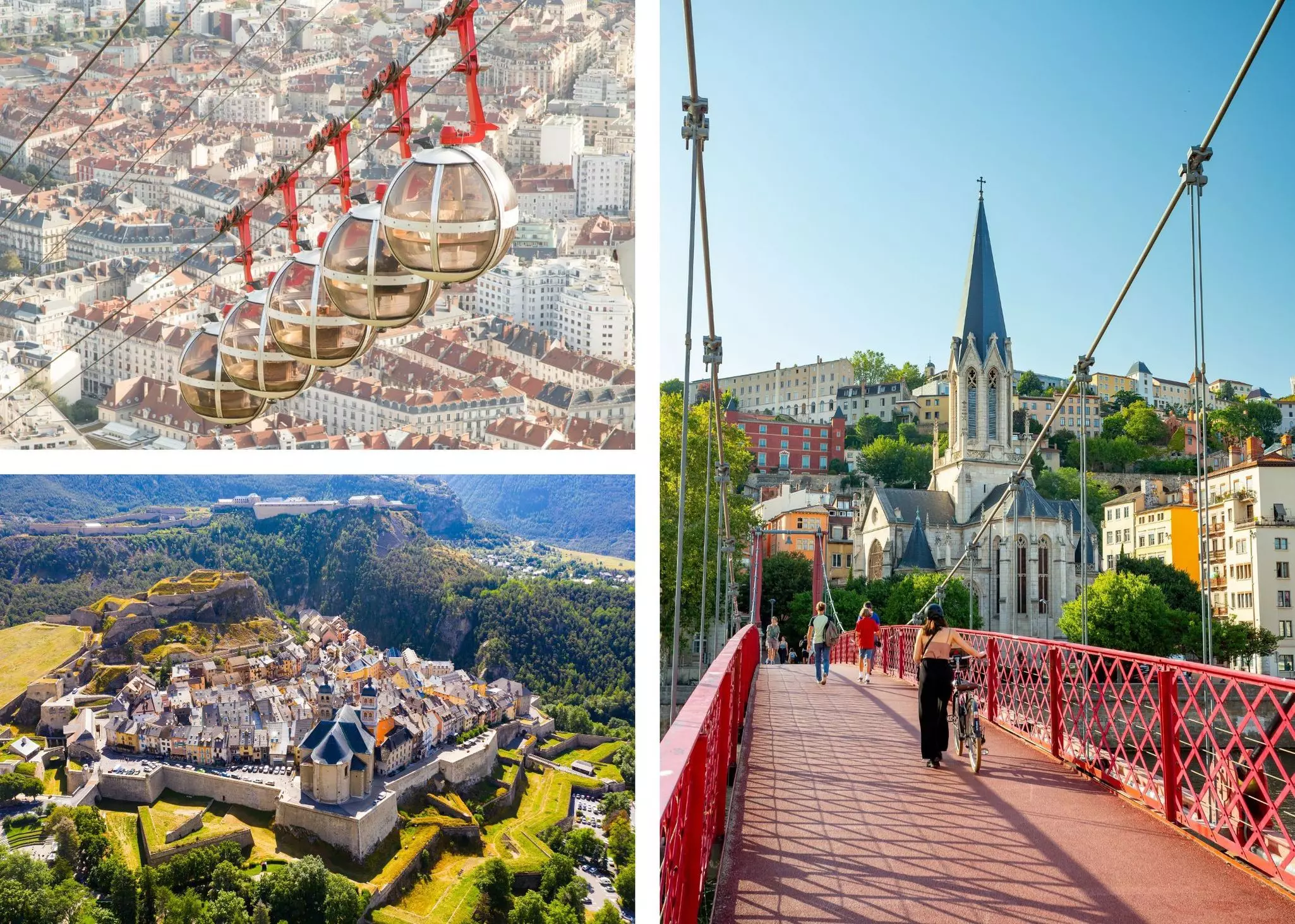 Best EV road trips in France diptych

Top left: Grenoble's cable car. Philip Lee Harvey for Lonely Planet. Right: Lyon. Florian Augustin/Shutterstock. Bottom left: Briançon. JackF/Getty Images