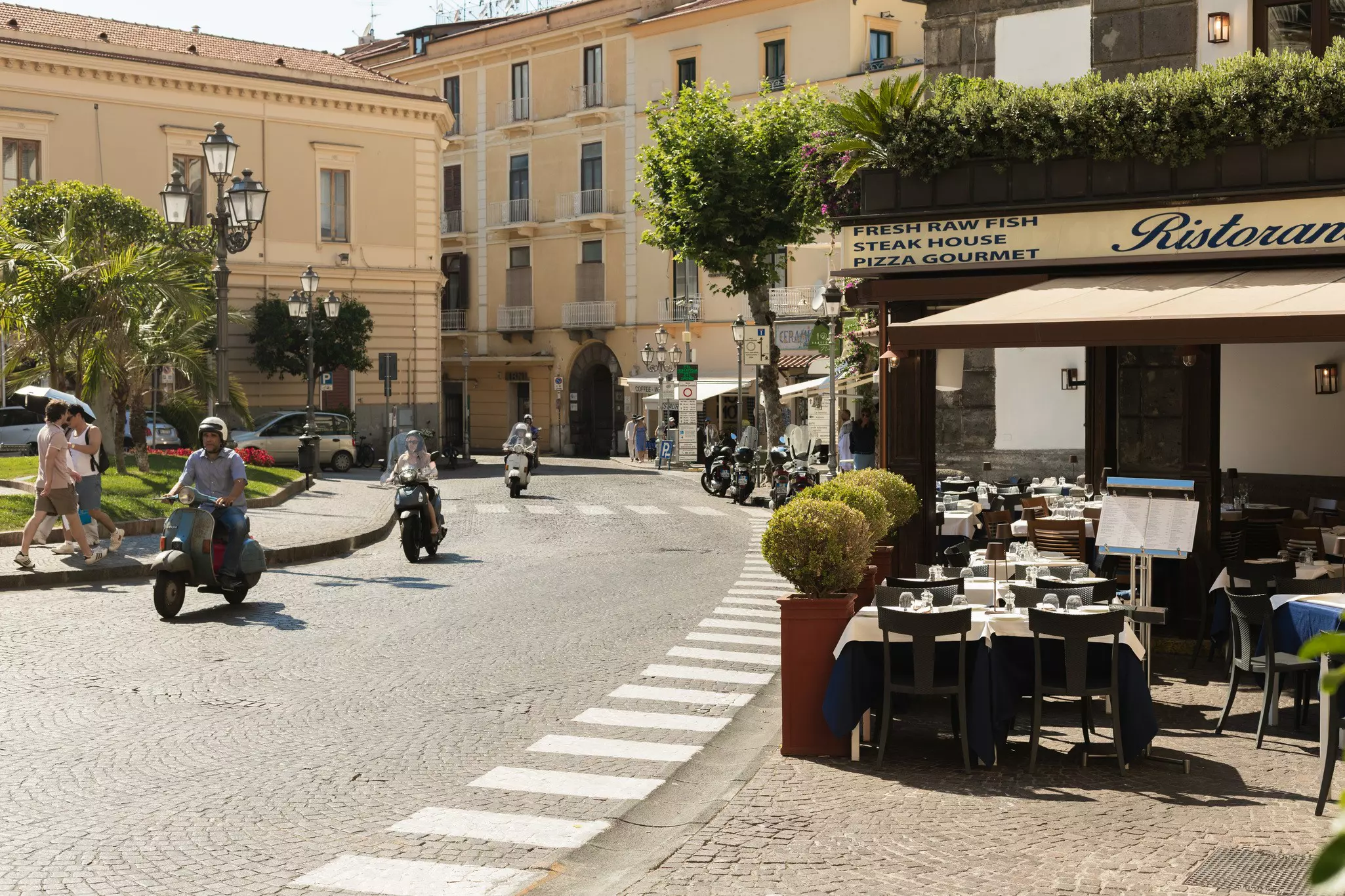 Street scenes in Sorrento, Italy. July 2025.