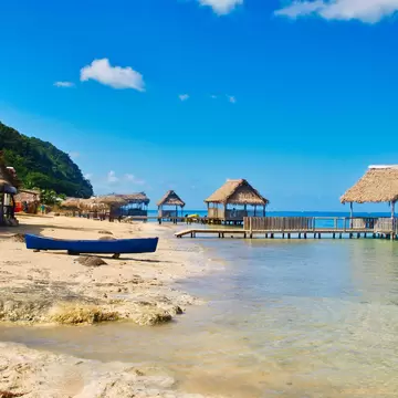 Overwater Bungalows in Punta Gorda, Roatan.