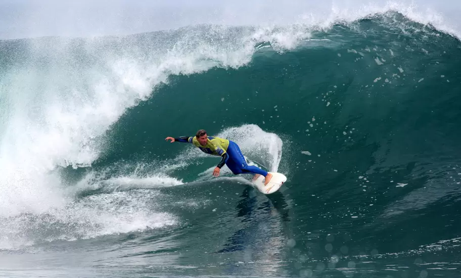 Professional surfer on a wave known as El Gringo.