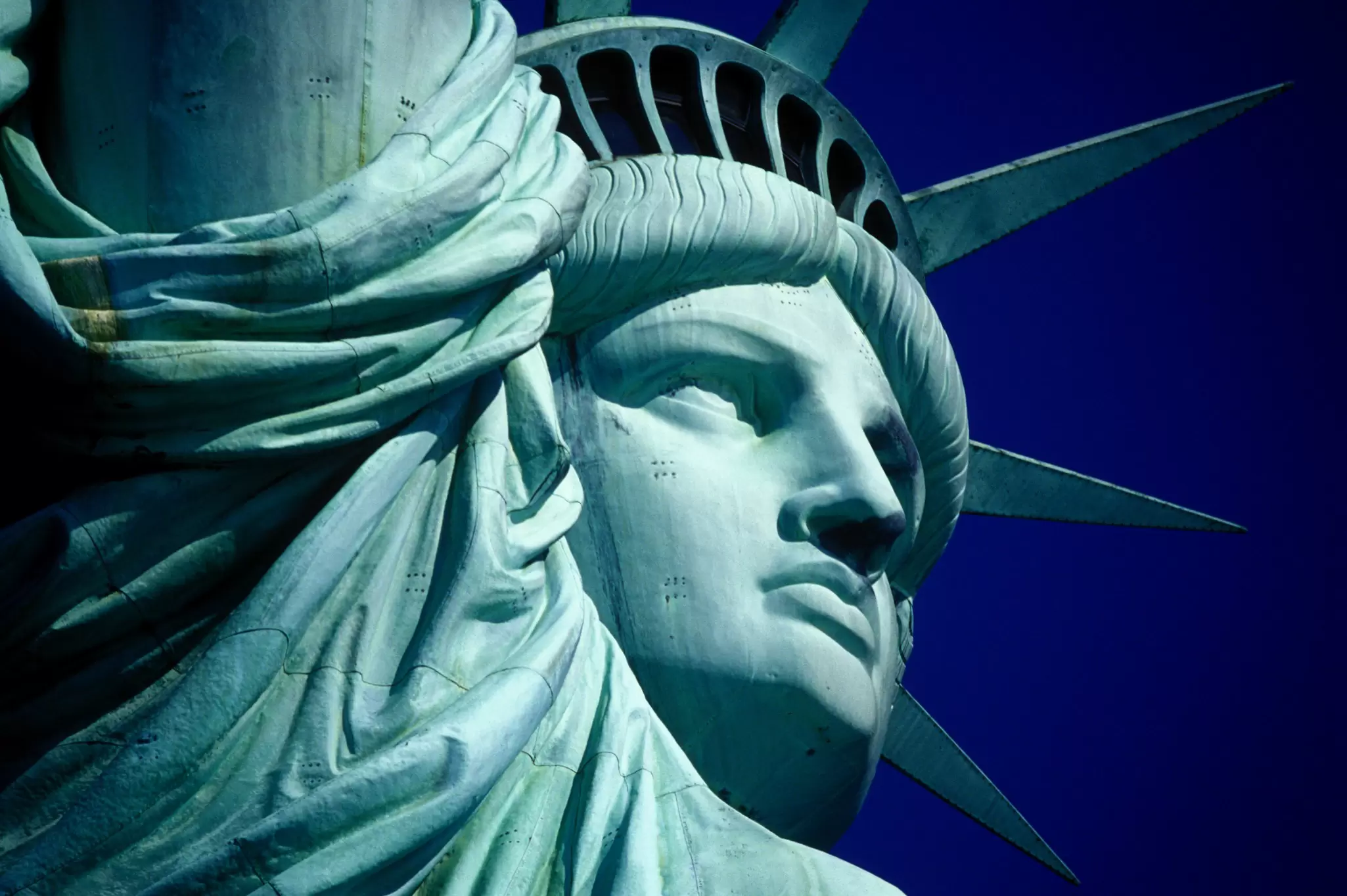 The Statue of Liberty in New York Harbor