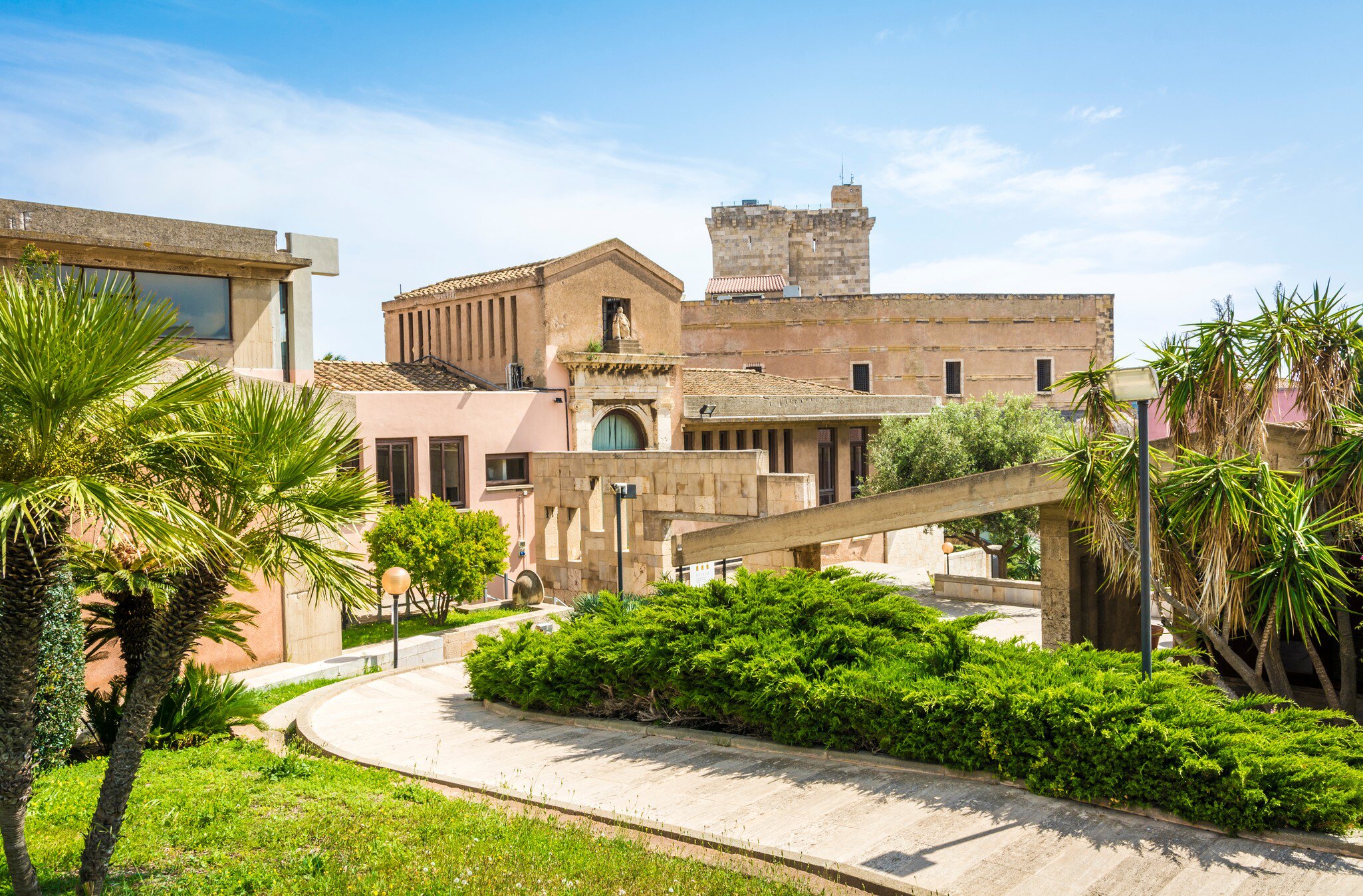 Indoor garden to the National Archaeological Museum in the Castle district of Cagliari.